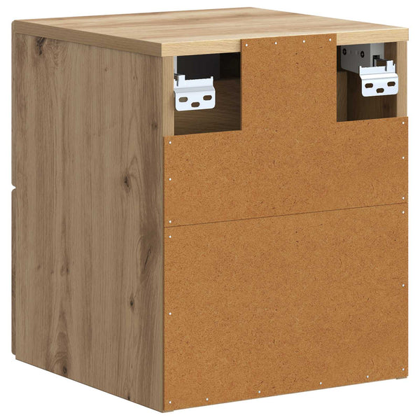 vidaXL Table de chevet murale Chêne Artisan 33 x 34,5 x 40 cm