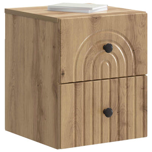 vidaXL Table de chevet murale Chêne Artisan 33 x 34,5 x 40 cm