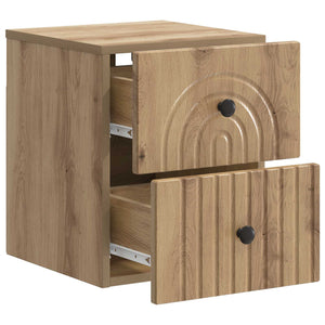 Wand-Nachttisch 2er-Set Artisan Eiche