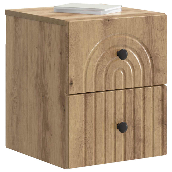 Wand-Nachttisch 2er-Set Artisan Eiche