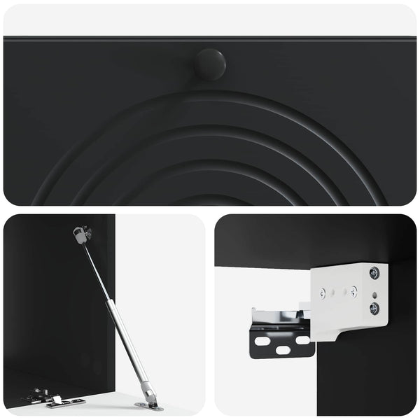 Wandmontierter TV-Schrank Schwarz 99 cm