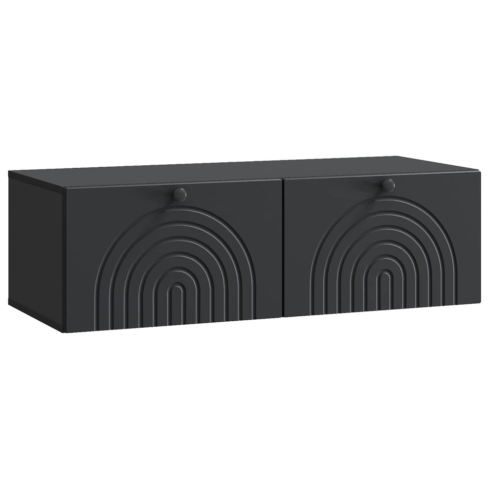 vidaXL Meuble TV mural Noir 99 x 41 x 30 cm Bois d'ingénierie