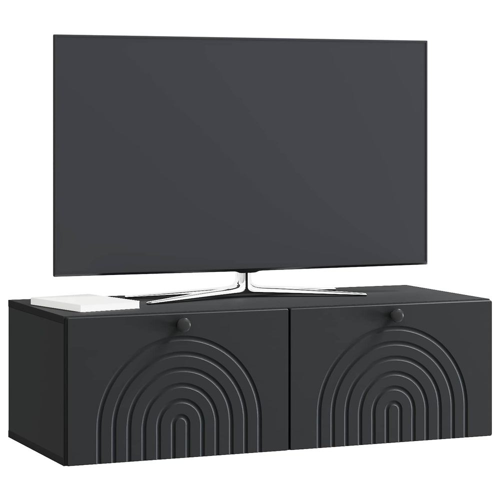 vidaXL Meuble TV mural Noir 99 x 41 x 30 cm Bois d'ingénierie