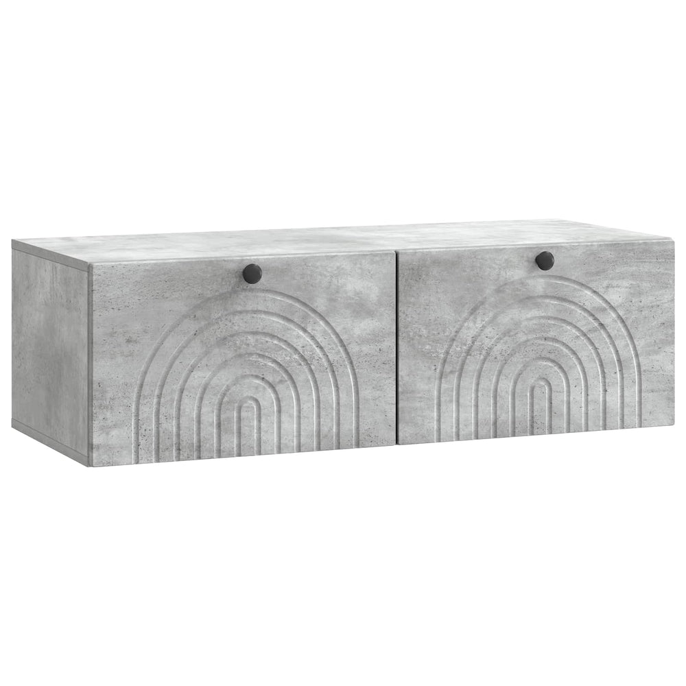 Wandmontierter TV-Schrank Betongrau 99 cm