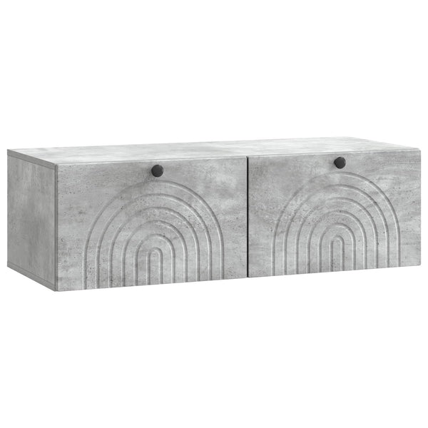 Wandmontierter TV-Schrank Betongrau 99 cm
