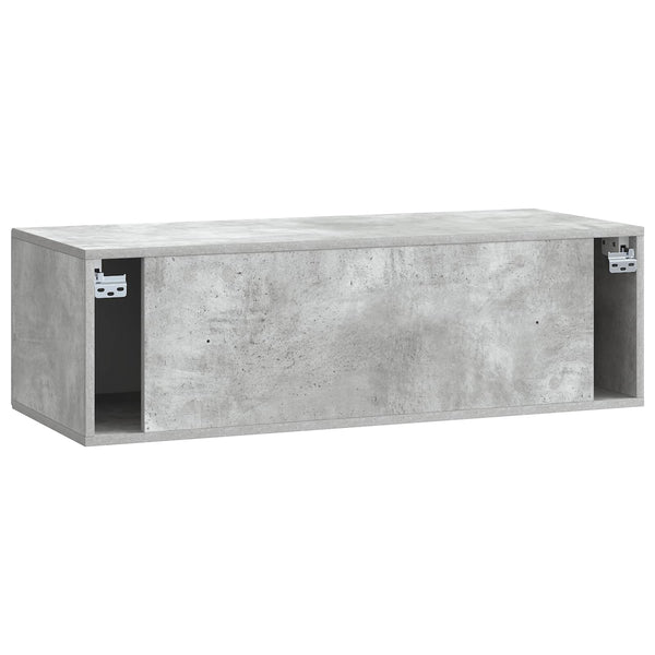 Wandmontierter TV-Schrank Betongrau 99 cm