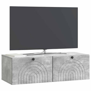 Wandmontierter TV-Schrank Betongrau 99 cm