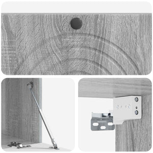 Wandmontierter TV-Schrank, Grau Sonoma, 99cm