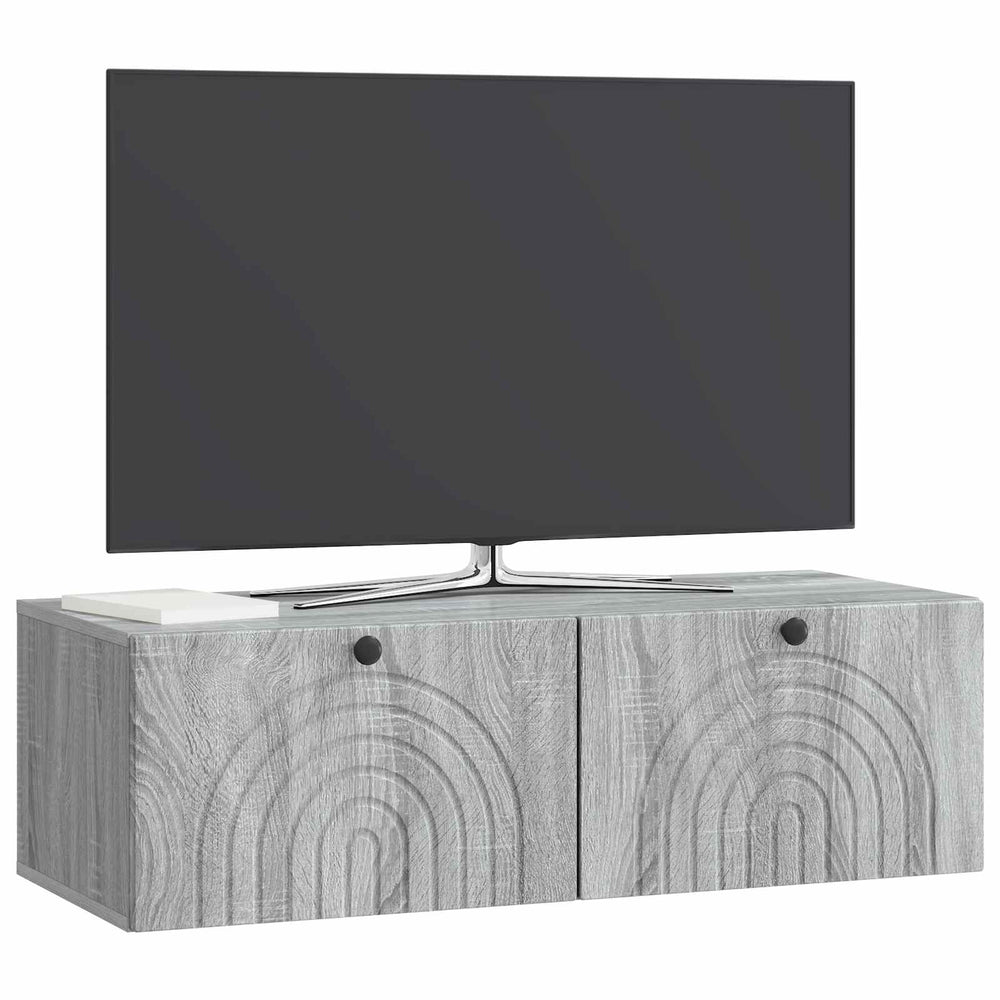 Wandmontierter TV-Schrank, Grau Sonoma, 99cm