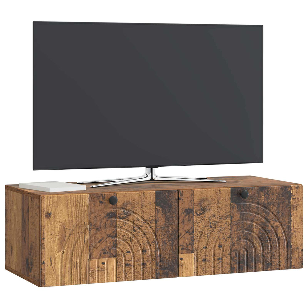 Wandmontierter TV-Schrank Altholz 99cm