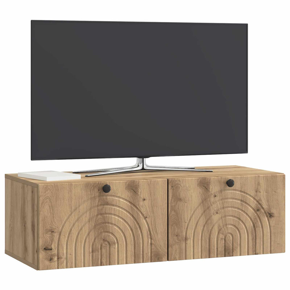 Wandmontierter TV-Schrank Artisan Eiche 99cm
