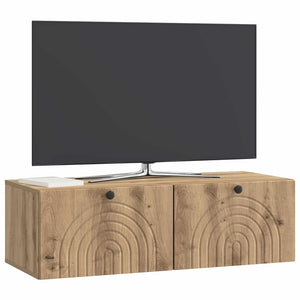 Wandmontierter TV-Schrank Artisan Eiche 99cm
