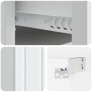 Wand-Nachttisch, 2er Set, Weiß