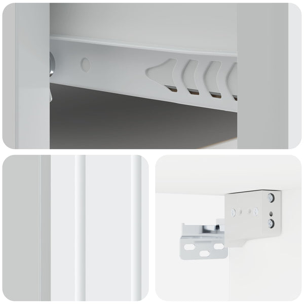 Wand-Nachttisch, 2er Set, Weiß