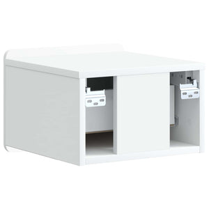 Wand-Nachttisch, 2er Set, Weiß
