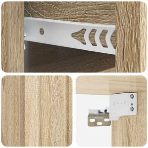 vidaXL Table de chevet murale chêne Sonoma 33 x 34,5 x 24 cm