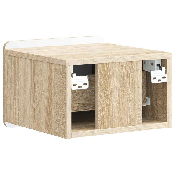 vidaXL Table de chevet murale chêne Sonoma 33 x 34,5 x 24 cm
