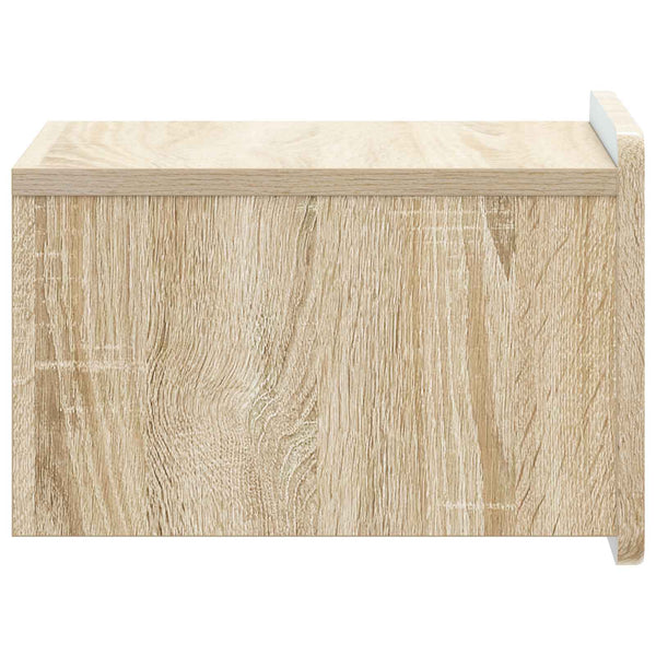 vidaXL Table de chevet murale chêne Sonoma 33 x 34,5 x 24 cm
