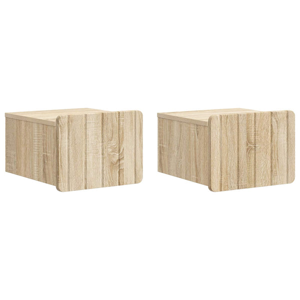 Wand-Nachttisch Sonoma Eiche, 2er-Set