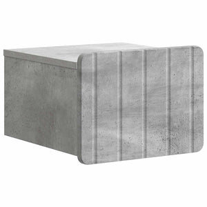 vidaXL Chevet mural 2 pcs Gris béton 33 x 34,5 x 24 cm