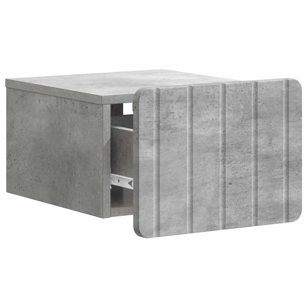 vidaXL Chevet mural 2 pcs Gris béton 33 x 34,5 x 24 cm