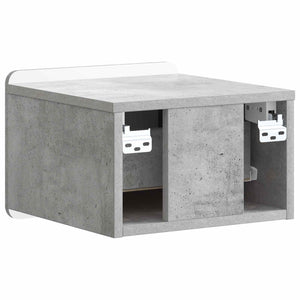 vidaXL Chevet mural 2 pcs Gris béton 33 x 34,5 x 24 cm