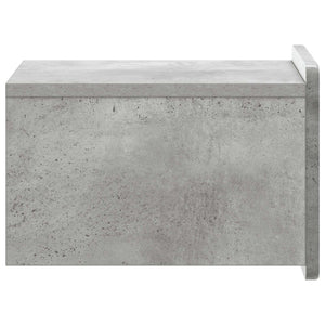 vidaXL Chevet mural 2 pcs Gris béton 33 x 34,5 x 24 cm