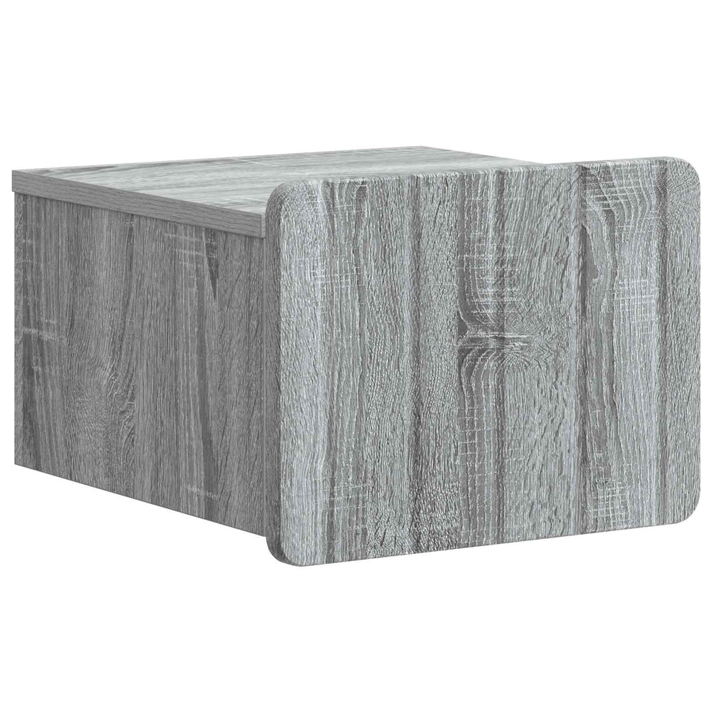 vidaXL Wall-Mounted Bedside Table Sonoma Grey 33 x 34.5 x 24 cm