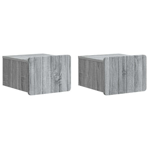 Wand-Nachttisch-Set, Grau Sonoma, 2 Stück