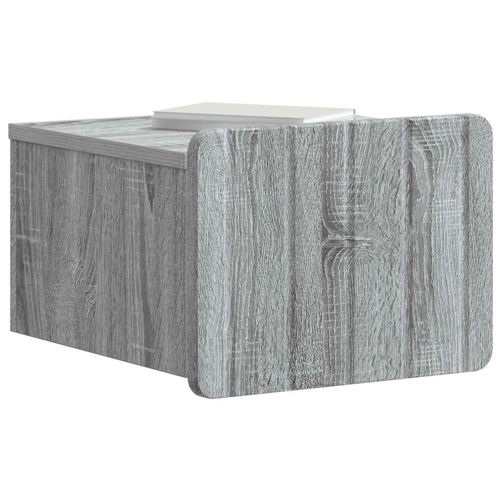 vidaXL Wall-mounted Nightstand 2 pcs Sonoma Grey 33 x 34.5 x 24 cm