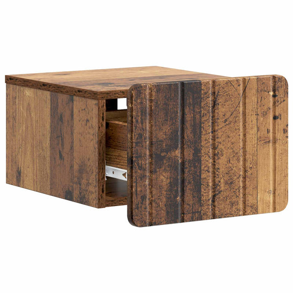 Wand-Nachttisch Altholz 33x34,5x24cm