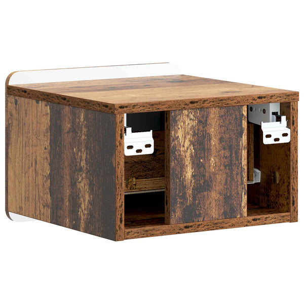 Wand-Nachttisch Altholz 33x34,5x24cm
