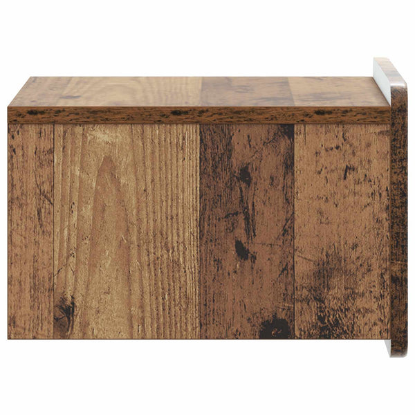 Wand-Nachttisch Altholz, 2er-Set
