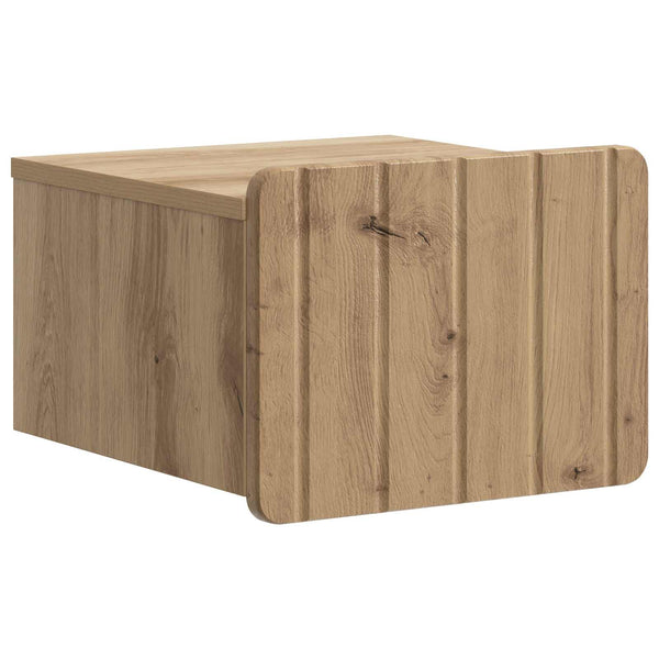 vidaXL Table de chevet murale Chêne artisan 33 x 34,5 x 24 cm