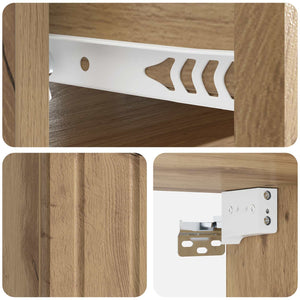 Wandmontierter Nachttisch Artisan-Eiche, 2er-Set