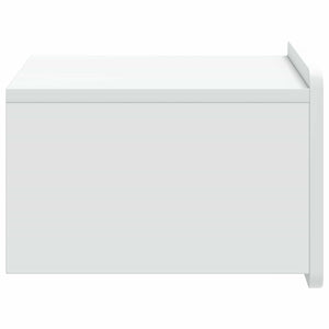 Wandmontierter Nachttisch, 2er-Set, Weiß