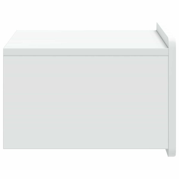 Wandmontierter Nachttisch, 2er-Set, Weiß
