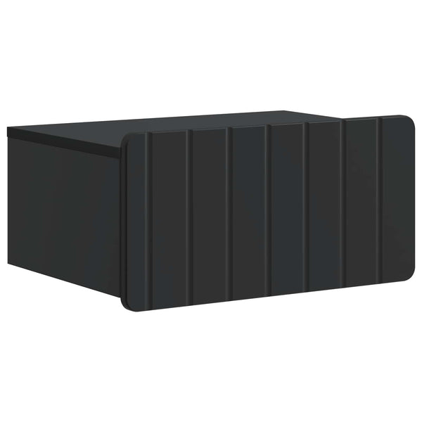 Wandmontierter Nachttisch Schwarz