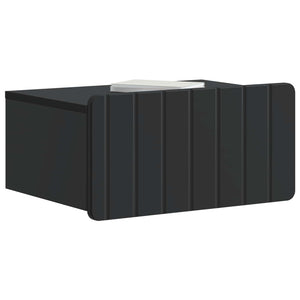 Wandmontierter Nachttisch Schwarz