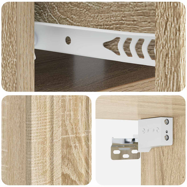 vidaXL Tables de chevet murales 2 pcs chêne Sonoma 49 x 34,5 x 24 cm