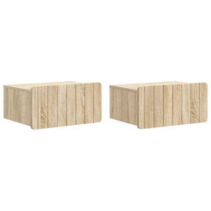 vidaXL Tables de chevet murales 2 pcs chêne Sonoma 49 x 34,5 x 24 cm