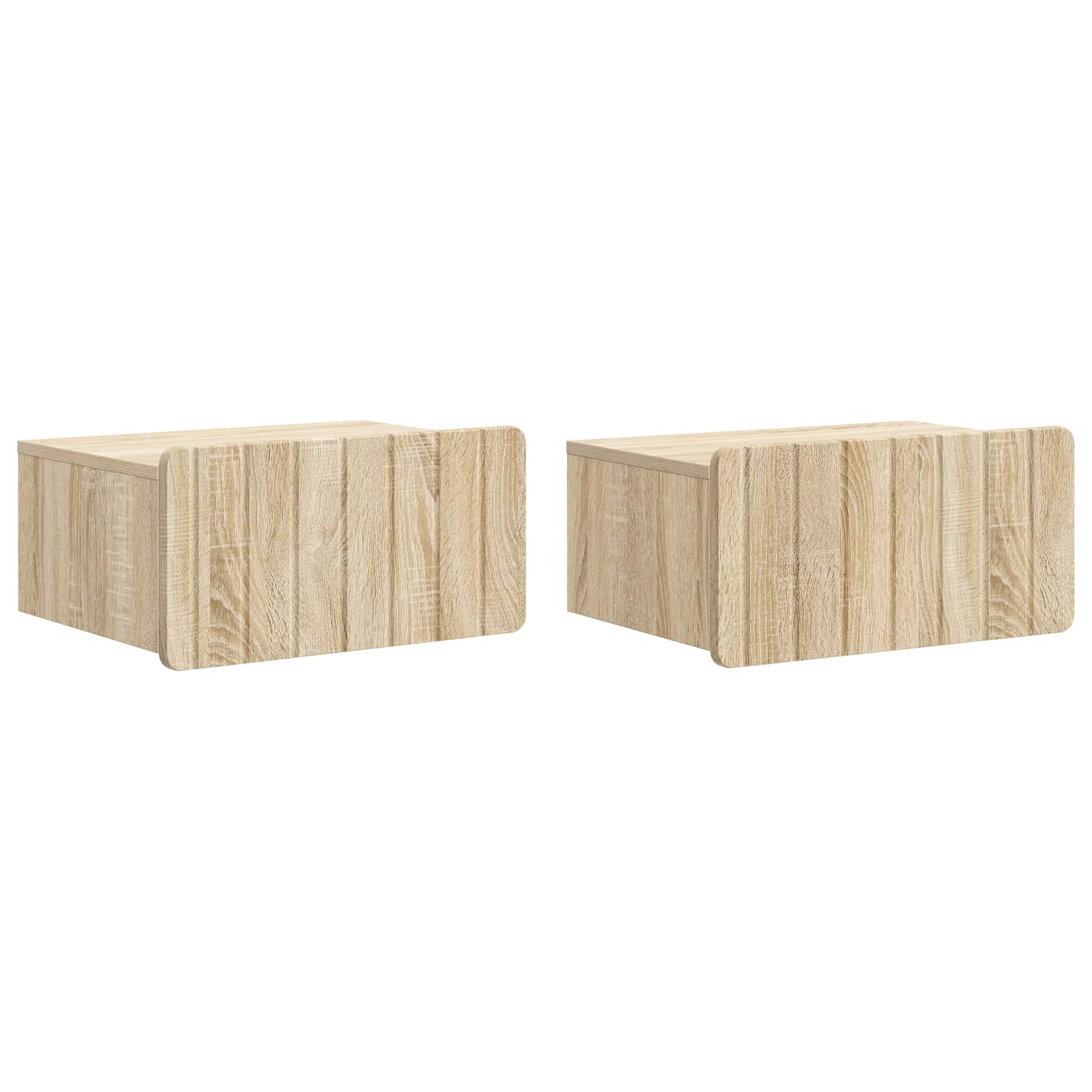 vidaXL Tables de chevet murales 2 pcs chêne Sonoma 49 x 34,5 x 24 cm