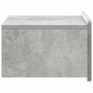 Wandmontierter Nachttisch Betongrau