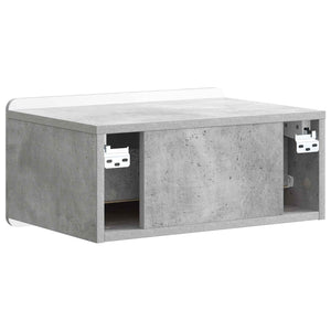 vidaXL Tables de chevet murales 2 pcs Gris béton 49 x 34,5 x 24 cm