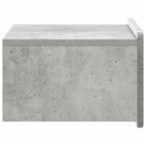 vidaXL Tables de chevet murales 2 pcs Gris béton 49 x 34,5 x 24 cm