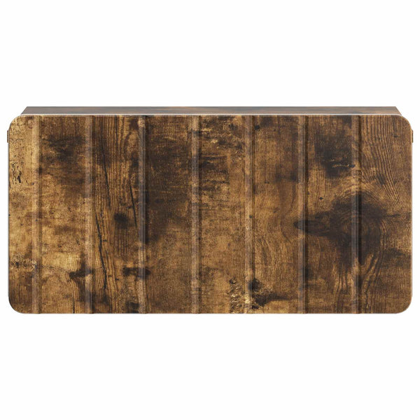 vidaXL Table de chevet murale chêne fumé 49 x 34,5 x 24 cm