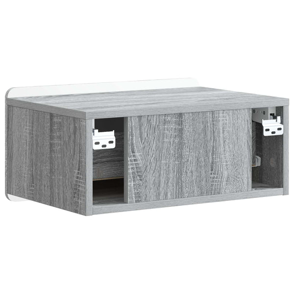 Wand-Nachttisch Grau Sonoma 49x34,5x24cm