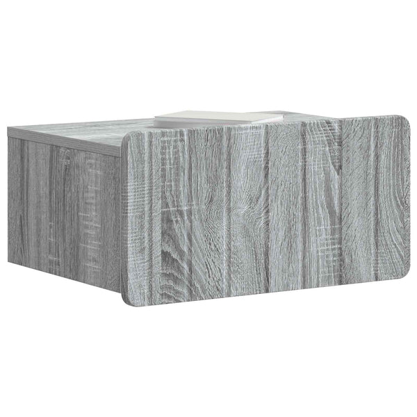Wand-Nachttisch Grau Sonoma 49x34,5x24cm