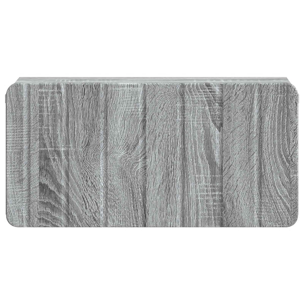 Wand-Nachttisch Set, Grau Sonoma, 2er