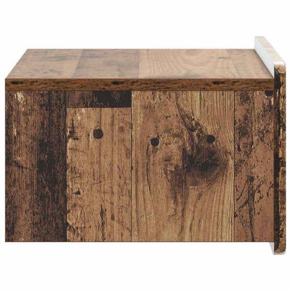 Wandmontierter Nachttisch Altholz
